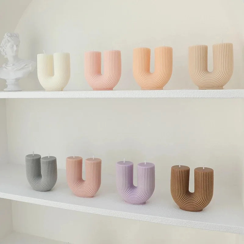 New U-Shaped Scented Candles for Home Decoration