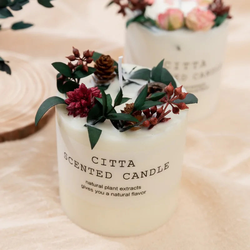 Romantic Pillar Soy-wax Candle [4 Types]