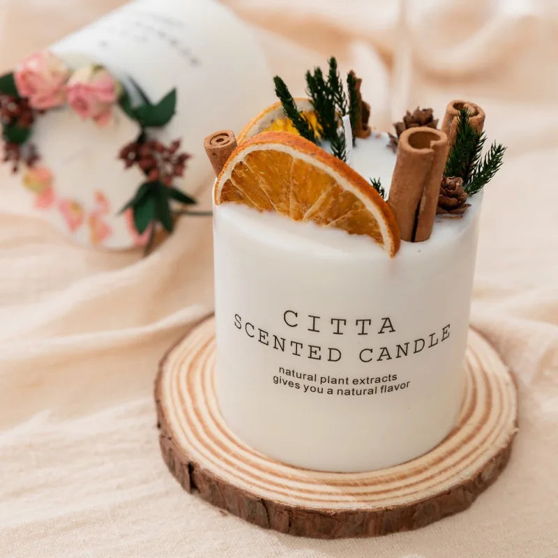 Romantic Pillar Soy-wax Candle [4 Types]