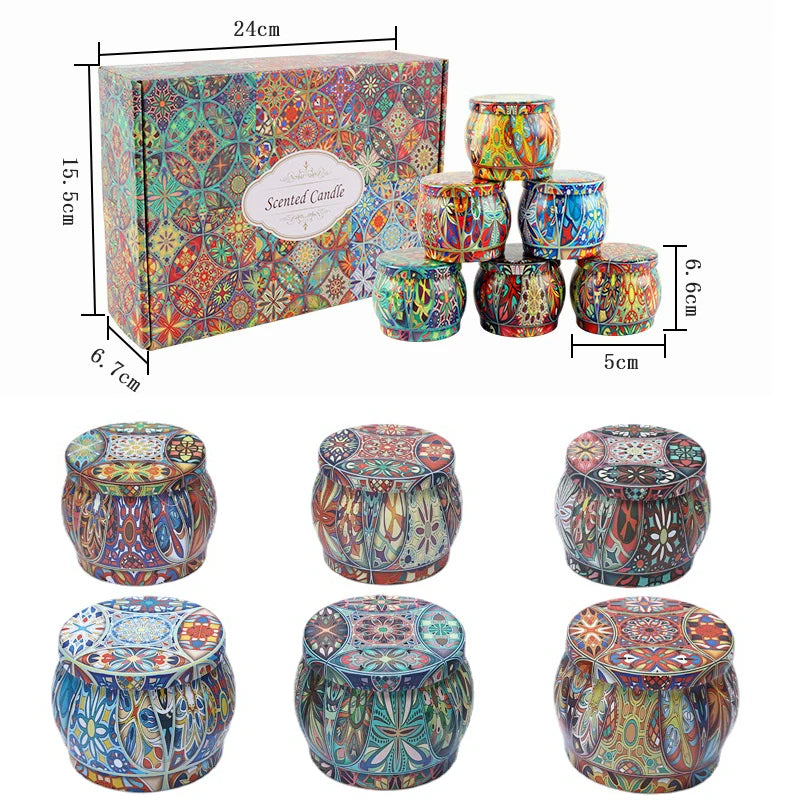 6-Piece Popular Aromatherapy Candle Jar Set