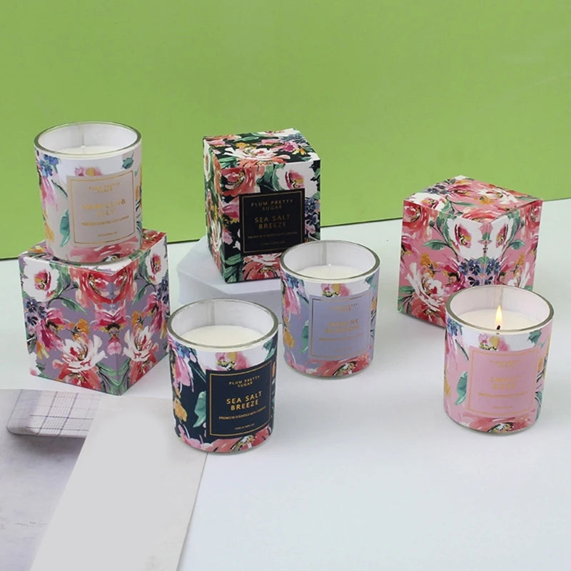 Livingroom Aromatherapy Soy-Wax Candle Set [4- Aroma Set]