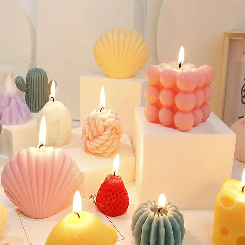 Smokeless Aesthetic Decorative Interior Scented Candles [16 Shapes]