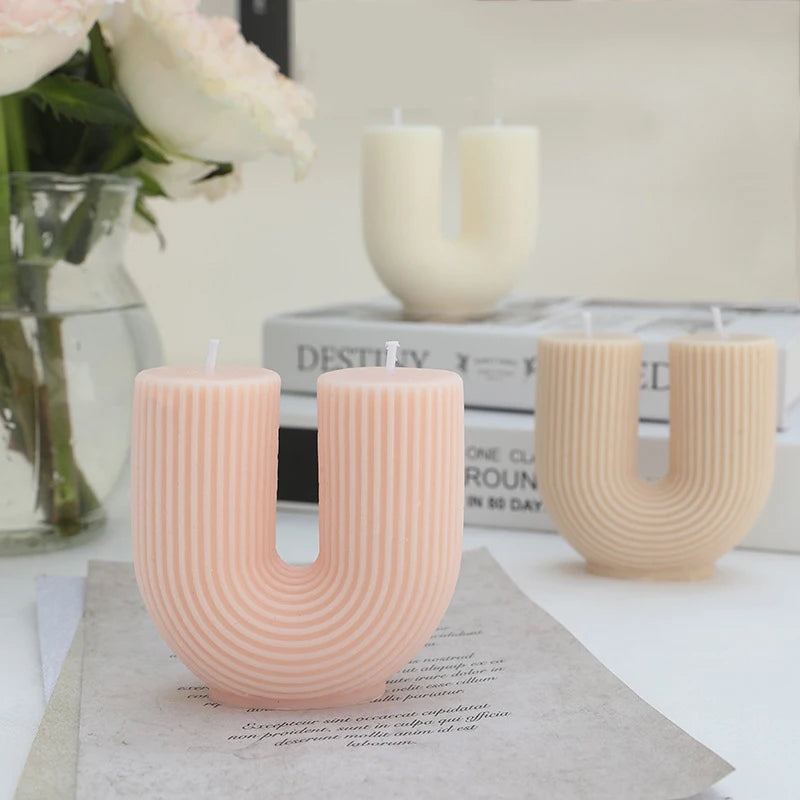 New U-Shaped Scented Candles for Home Decoration