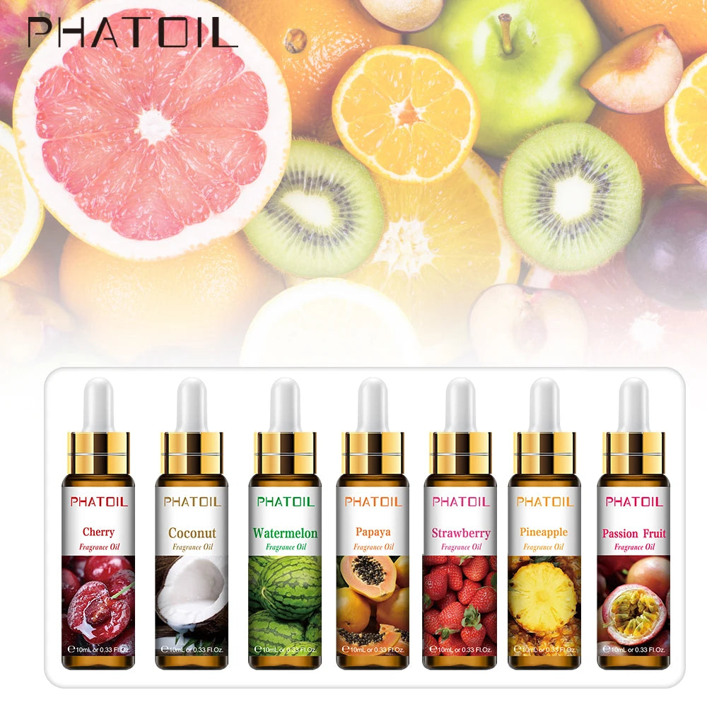 ScentedSanctuaries™ - 10ml Frucht-Duftöle – Erdbeere & Tropenmix mit Pipette