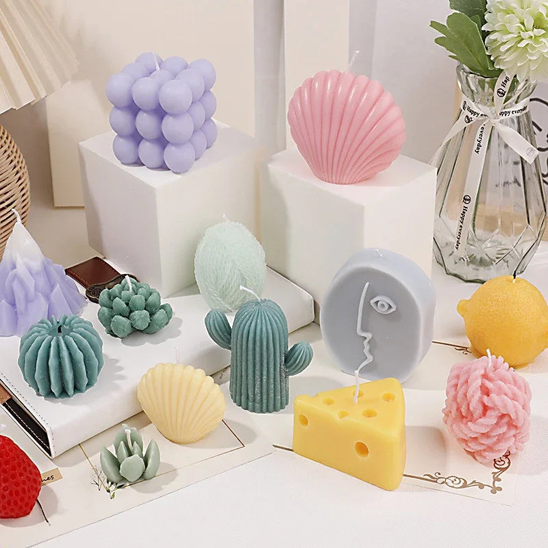 Smokeless Aesthetic Decorative Interior Scented Candles [16 Shapes]